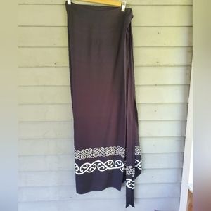 Black Thai wrap skirt